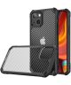 Apple iPhone 13 Hoesje Carbon Back Cover Schokbestendig Zwart