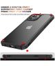 Apple iPhone 13 Pro Hoesje Carbon Back Cover Schokbestendig Rood