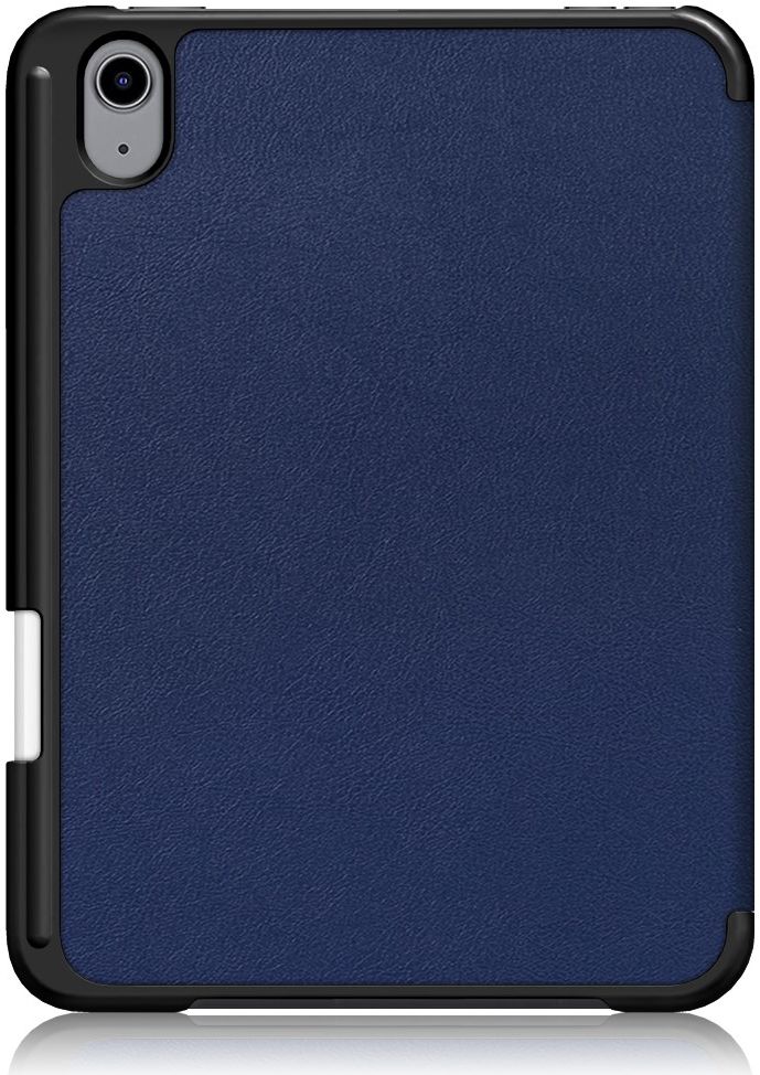 Apple iPad Mini 7 / 6 Hoes Tri-Fold Book Case Kunstleer Donkerblauw afbeelding 10