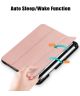 Apple iPad Mini 6 Hoes Tri-Fold Book Case Kunstleer Roze Goud