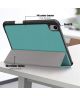 Apple iPad Mini 6 Hoes Tri-Fold Book Case Kunstleer Groen
