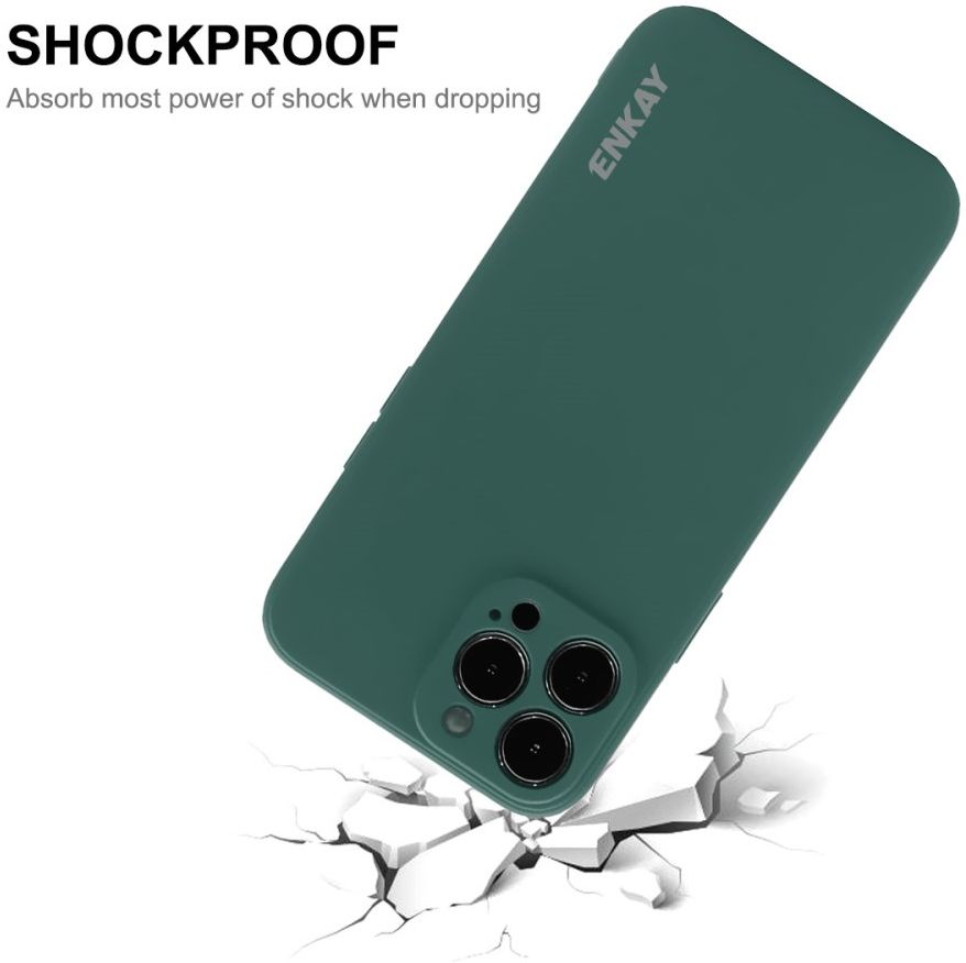 ENKAY Apple iPhone 13 Pro Max Hoesje TPU met Screenprotector Zwart afbeelding 9