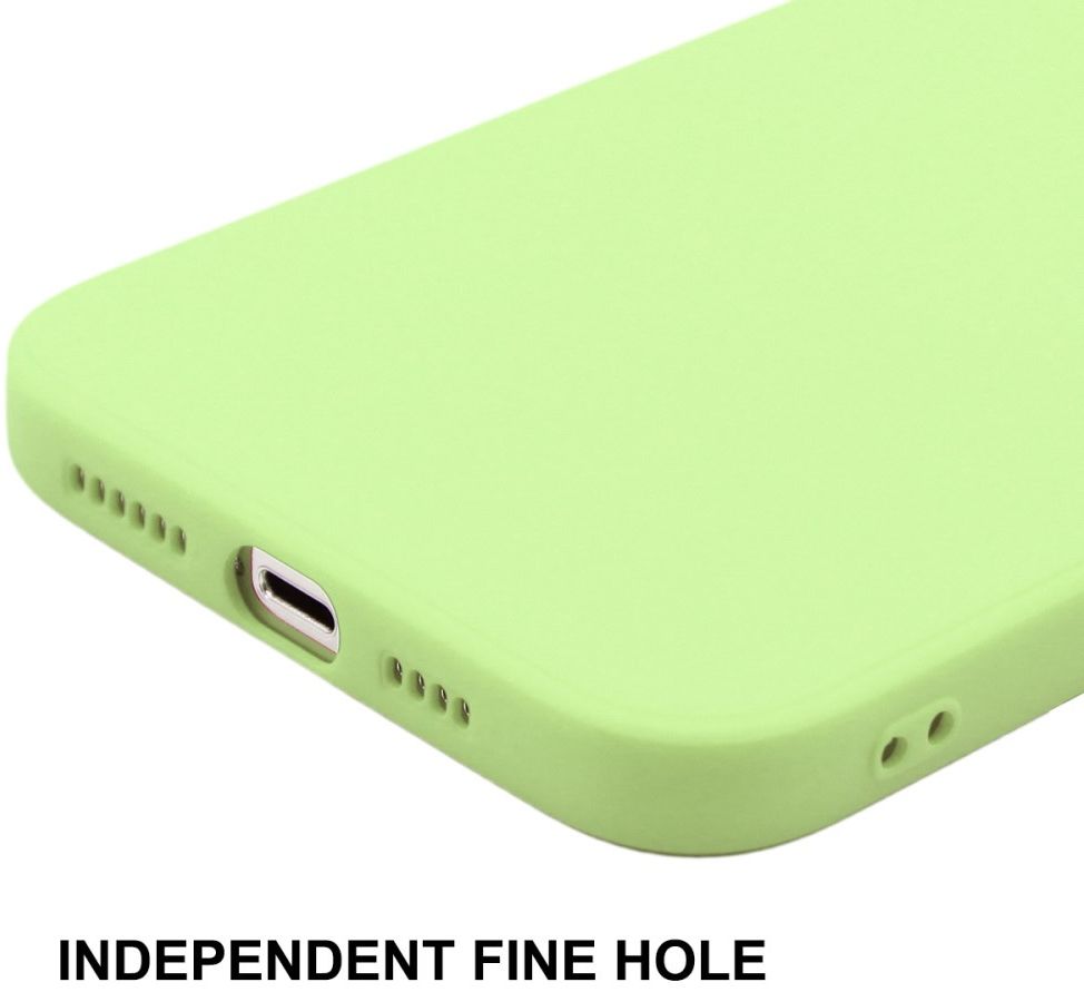 Apple iPhone 13 Mini Hoesje Siliconen Beige + Screen Protector 0.26mm afbeelding 4