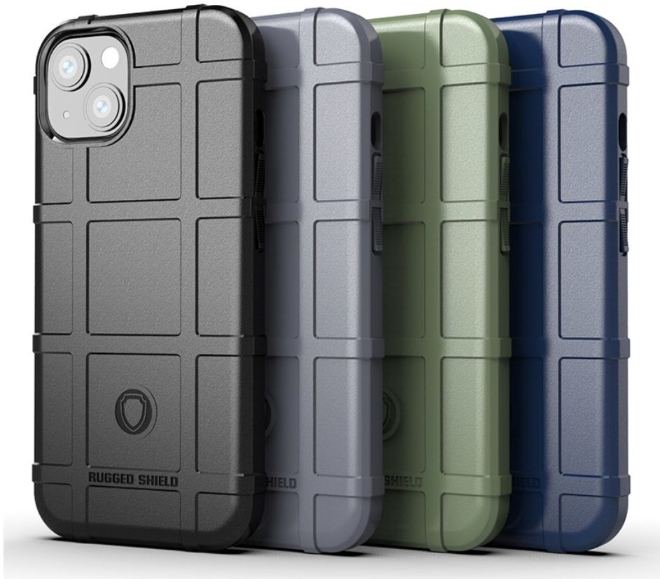Apple iPhone 13 Hoesje Shock Proof Rugged Shield Zwart afbeelding 8