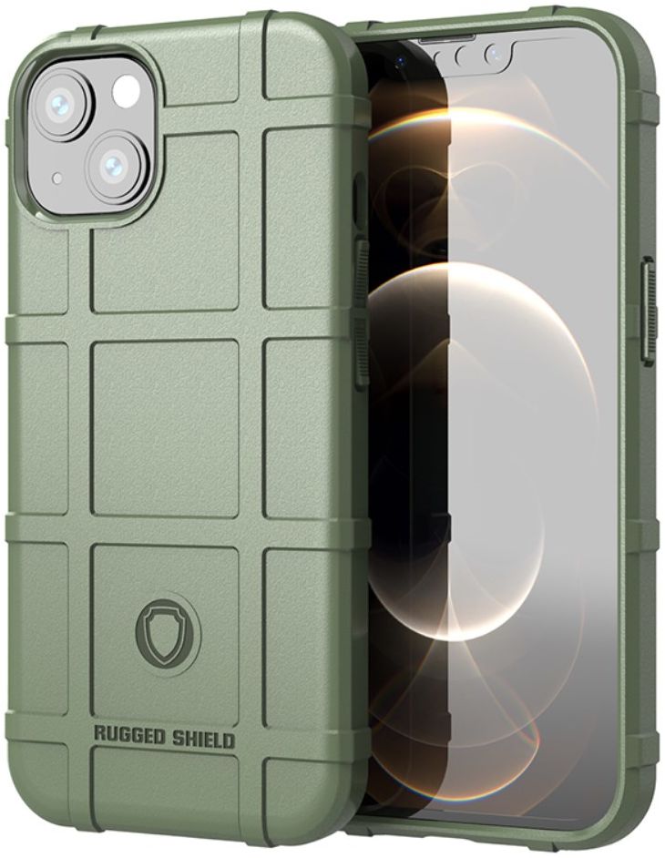 Apple iPhone 13 Hoesje Shock Proof Rugged Shield Groen afbeelding 1
