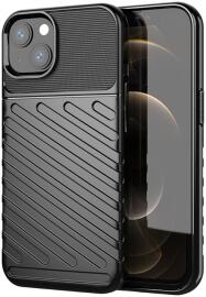 Apple iPhone 13 Hoesje TPU Thunder Design Back Cover Zwart