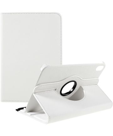 Apple iPad Mini 6 Hoes 360 Graden Draaibare Book Case Wit Hoesjes
