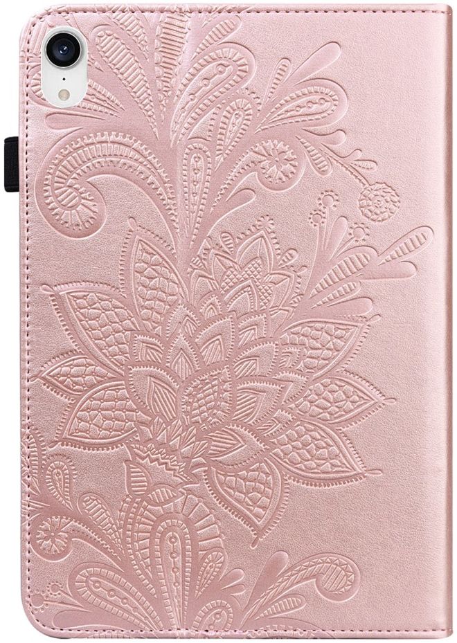 Apple iPad Mini 6 Hoes Portemonnee Book Case met Vlinder Print Roze afbeelding 3