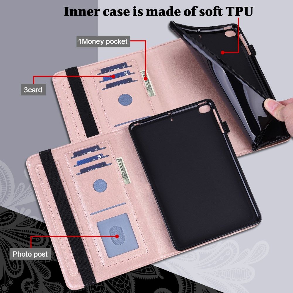 Apple iPad Mini 6 Hoes Portemonnee Book Case met Vlinder Print Roze afbeelding 5