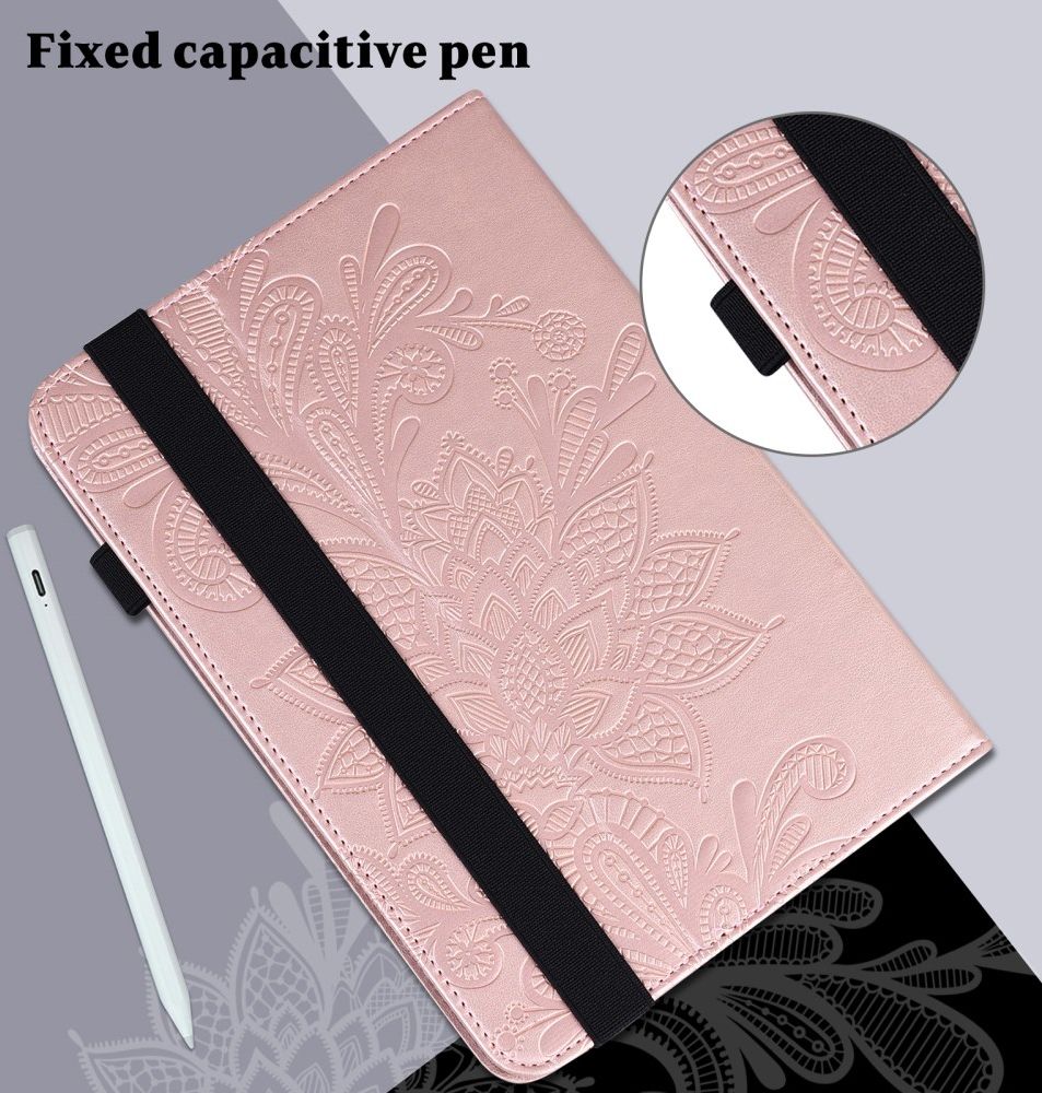 Apple iPad Mini 6 Hoes Portemonnee Book Case met Vlinder Print Roze afbeelding 9