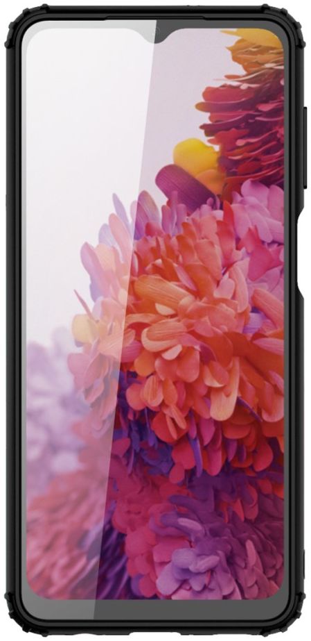 Samsung Galaxy A12 Hoesje Hybrid Armor Back Cover Zwart afbeelding 3