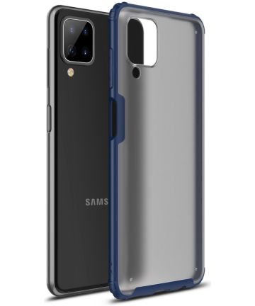 Samsung Galaxy A12 Hoesje Hybrid Armor Back Cover Blauw Hoesjes