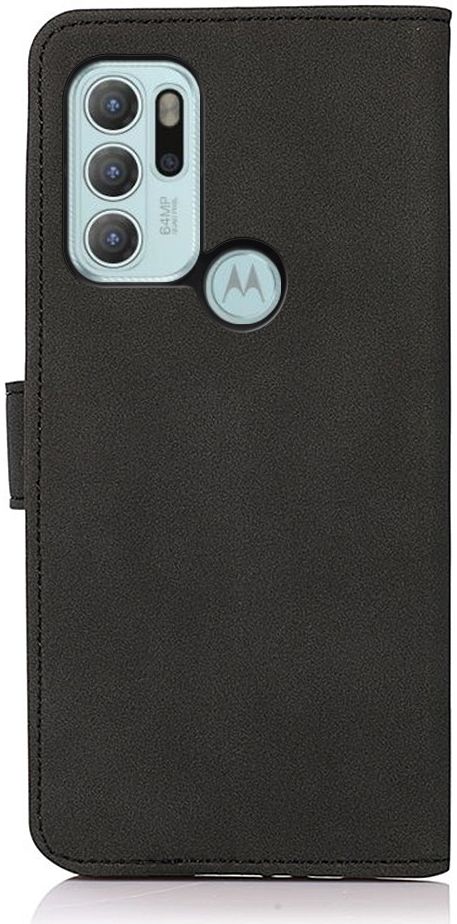KHAZNEH Motorola Moto G60s Hoesje Retro Wallet Book Case Zwart afbeelding 4