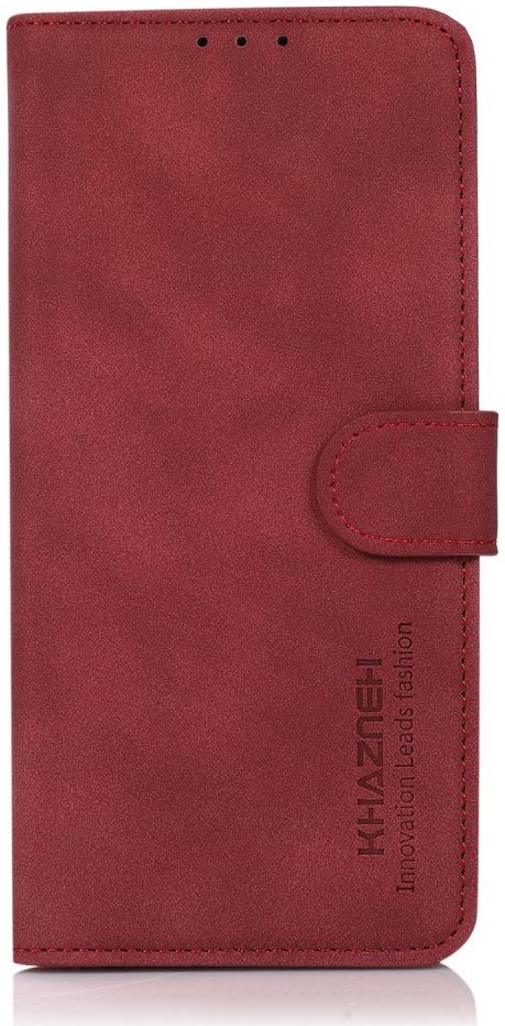 KHAZNEH Motorola Moto G60s Hoesje Retro Wallet Book Case Rood afbeelding 2
