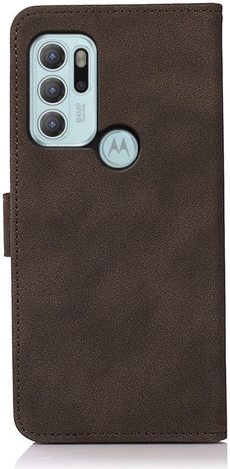 KHAZNEH Motorola Moto G60s Hoesje Retro Wallet Book Case Bruin afbeelding 4