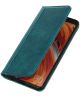 Motorola Moto G60s Hoesje Portemonnee Book Case Splitleer Groen