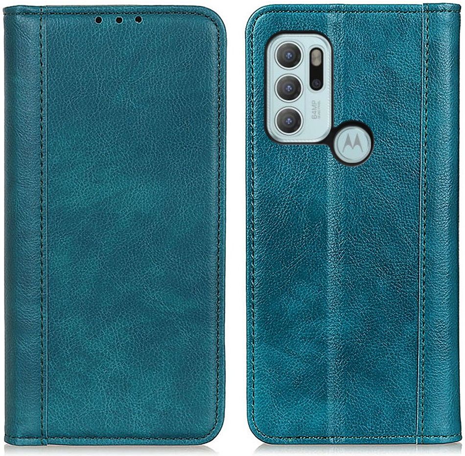 Motorola Moto G60s Hoesje Portemonnee Book Case Splitleer Groen afbeelding 3