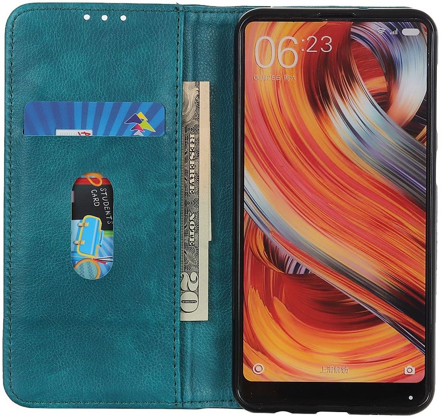 Motorola Moto G60s Hoesje Portemonnee Book Case Splitleer Groen afbeelding 1