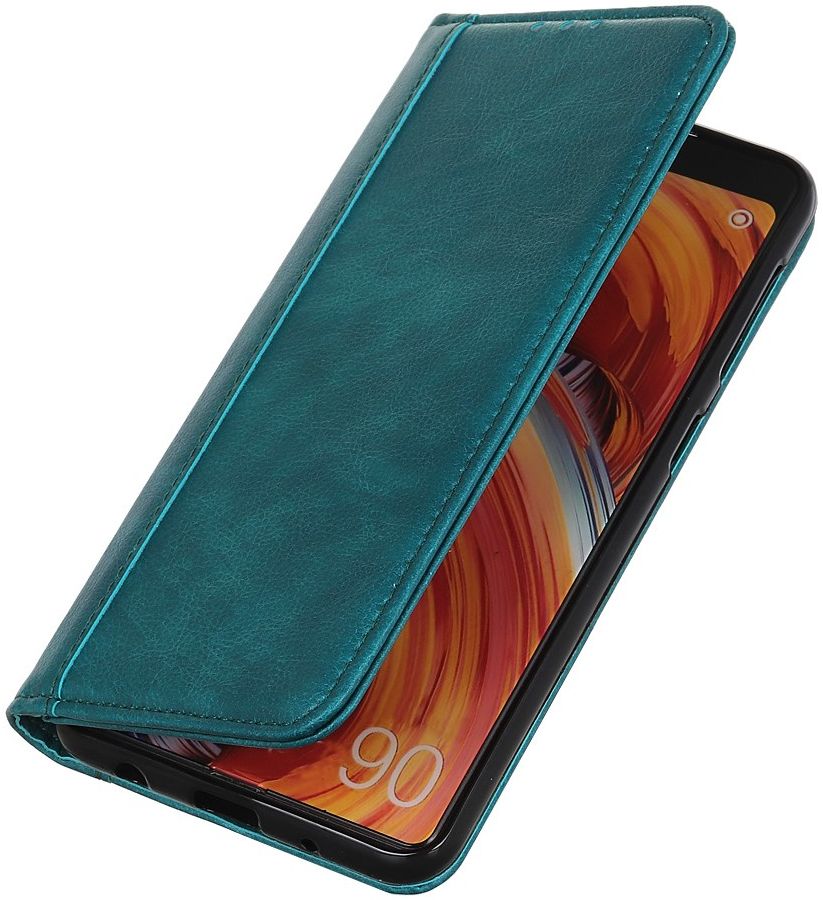 Motorola Moto G60s Hoesje Portemonnee Book Case Splitleer Groen afbeelding 2