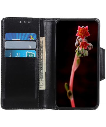 Motorola Moto G60s Hoesje Wallet Book Case Kunstleer Zwart Hoesjes