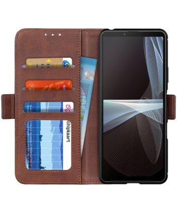 Motorola Moto G60s Hoesje Wallet Kunstleer Book Case Coffee Hoesjes