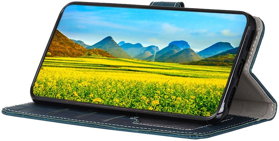 Motorola Moto G60s Hoesje Kunstleer Wallet Book Case Groen afbeelding 5