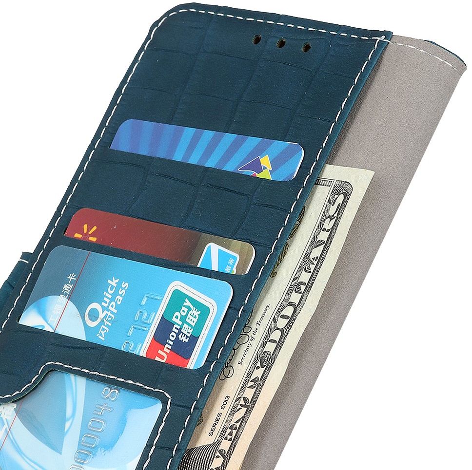 Motorola Moto G60s Hoesje Kunstleer Wallet Book Case Groen afbeelding 6
