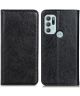 Motorola Moto G60s Hoesje Portemonnee Wallet Book Case Zwart