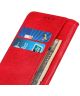 Motorola Moto G60s Hoesje Portemonnee Wallet Book Case Rood