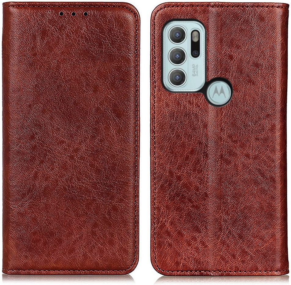 Motorola Moto G60s Hoesje Portemonnee Wallet Book Case Bruin afbeelding 3
