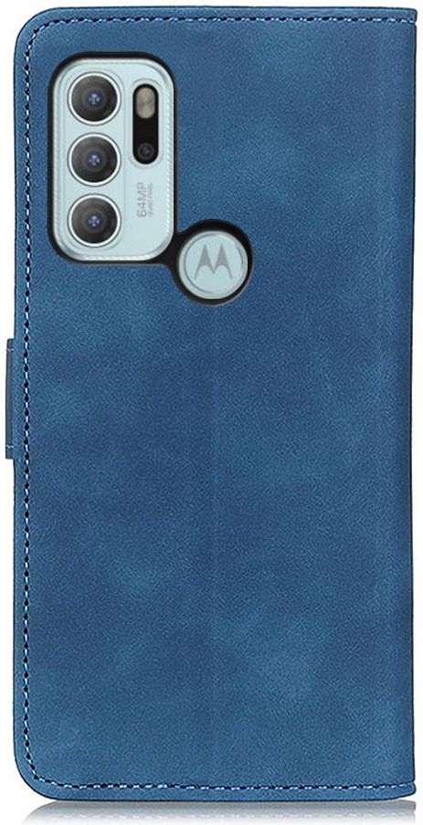 KHAZNEH Motorola Moto G60s Hoesje Wallet Retro Book Case Blauw afbeelding 4