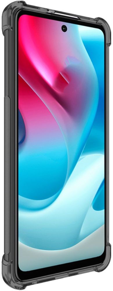 Motorola Moto G60s Hoesje Dun TPU + Screen Protector Transparant Zwart afbeelding 2