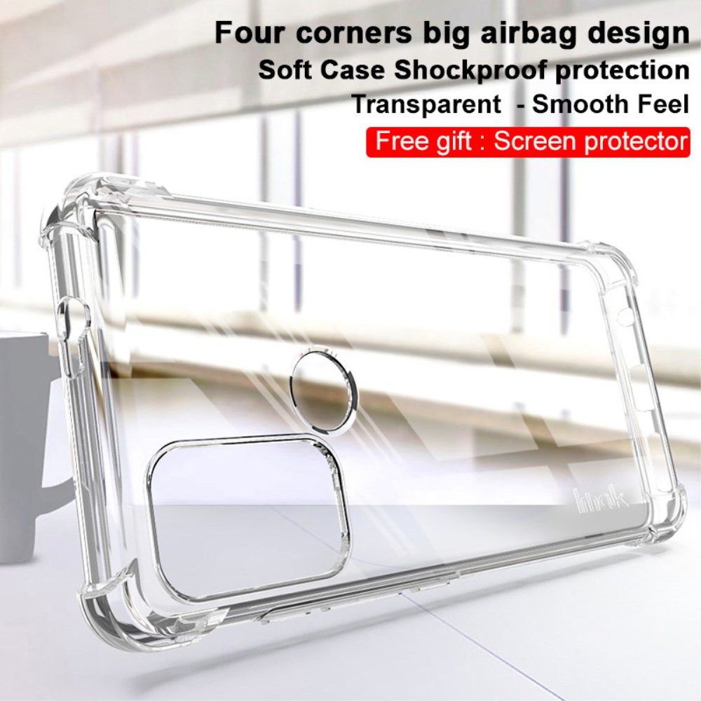 Motorola Moto G60s Hoesje Dun TPU + Screen Protector Transparant afbeelding 4