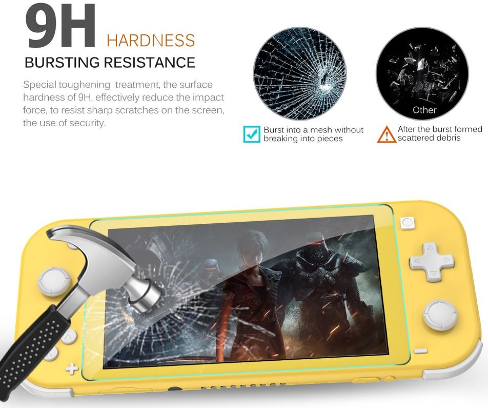 Nintendo Switch Lite Screen Protector 9H Tempered Glass 0.25mm afbeelding 4