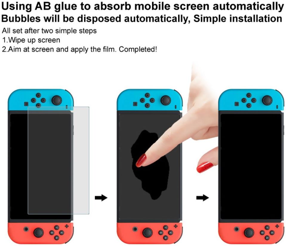 IMAK Nintendo Switch Screen Protector Ultra Clear Tempered Glass afbeelding 7