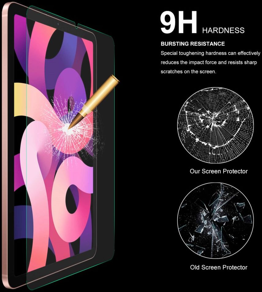 Apple iPad Mini 6 Screen Protector 9H Tempered Glass Full Cover 2-Pack afbeelding 5