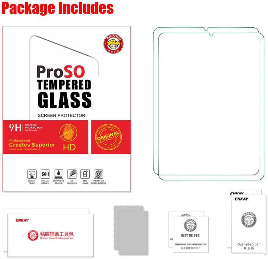 Apple iPad Mini 6 Screen Protector 9H Tempered Glass Full Cover 2-Pack afbeelding 8