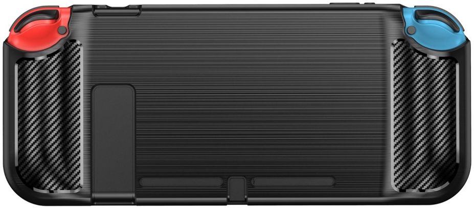 Nintendo Switch Hoesje Geborsteld TPU Flexibele Cover Zwart afbeelding 11