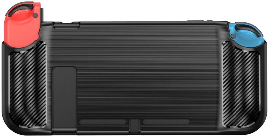 Nintendo Switch Hoesje Geborsteld TPU Flexibele Cover Zwart afbeelding 12