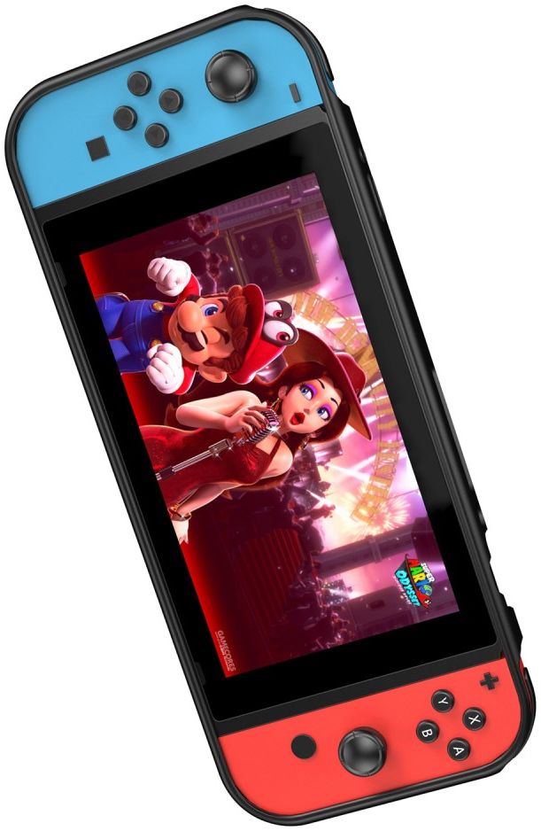 Nintendo Switch Hoesje Geborsteld TPU Flexibele Cover Zwart afbeelding 14