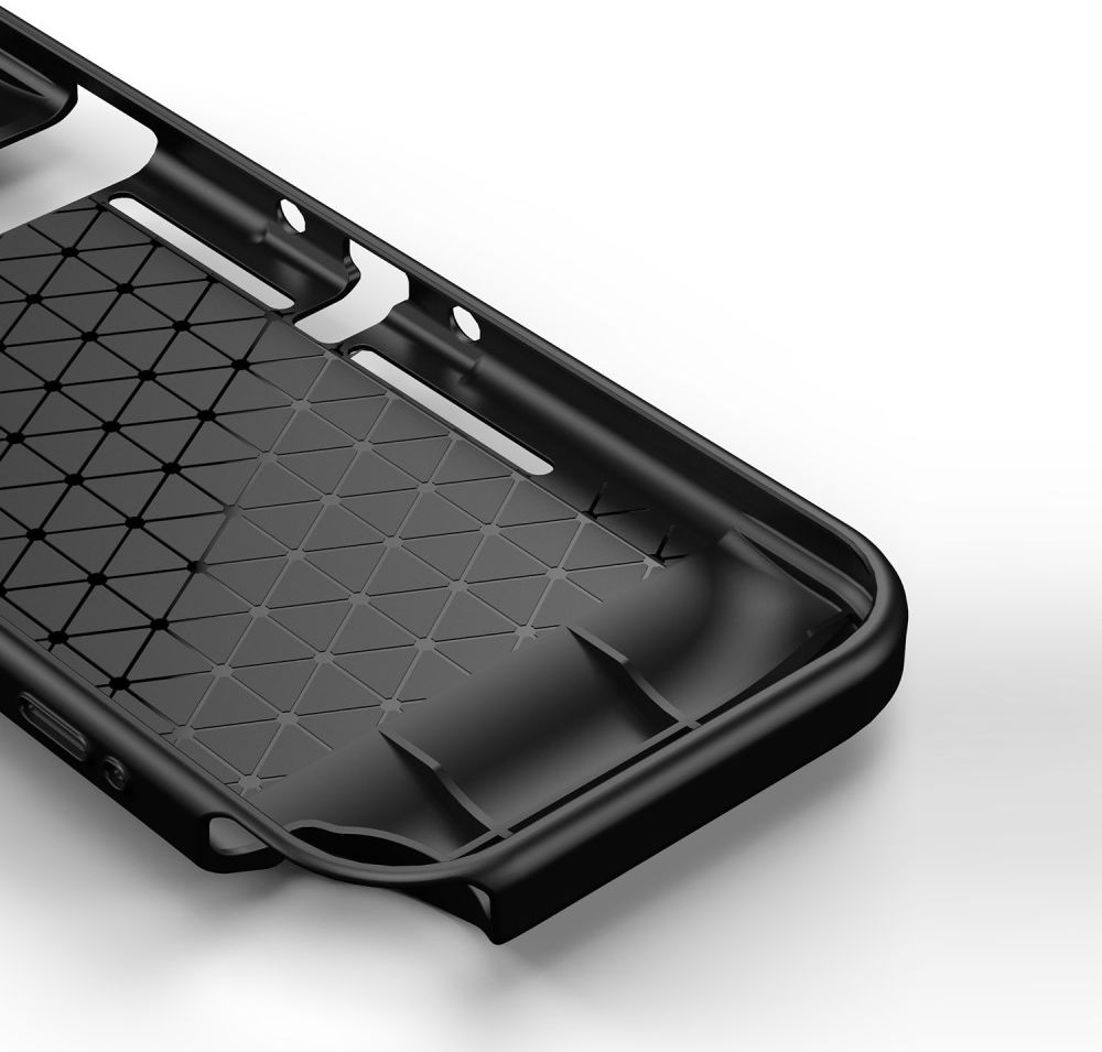 Nintendo Switch Hoesje Geborsteld TPU Flexibele Cover Zwart afbeelding 7