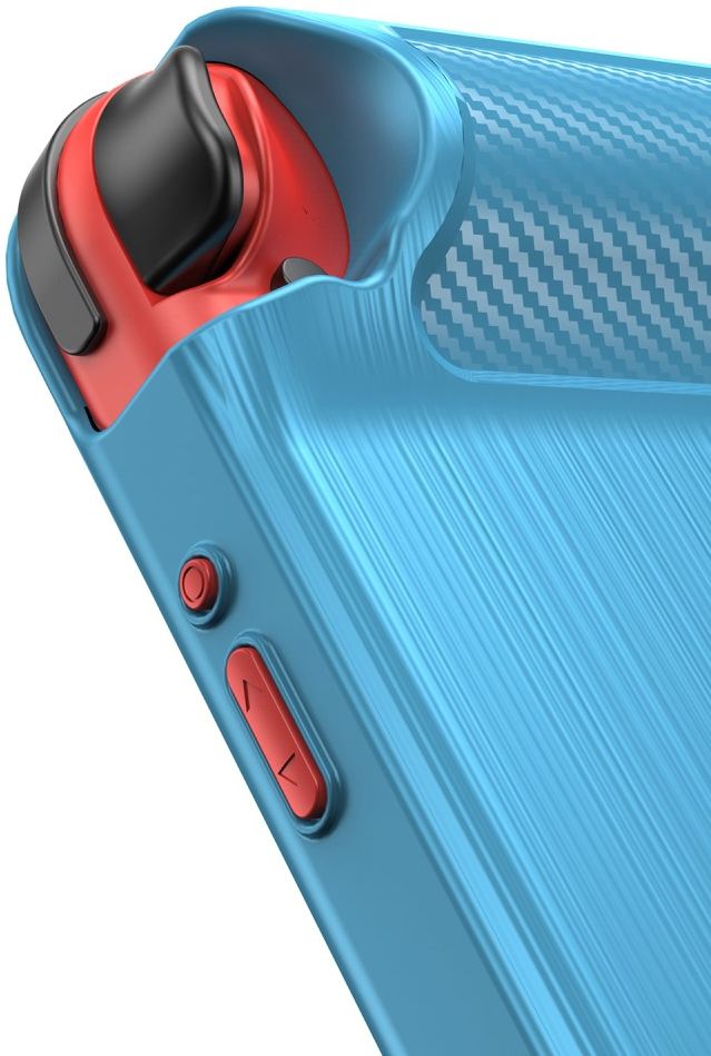 Nintendo Switch Hoesje Geborsteld TPU Flexibele Cover Blauw afbeelding 3