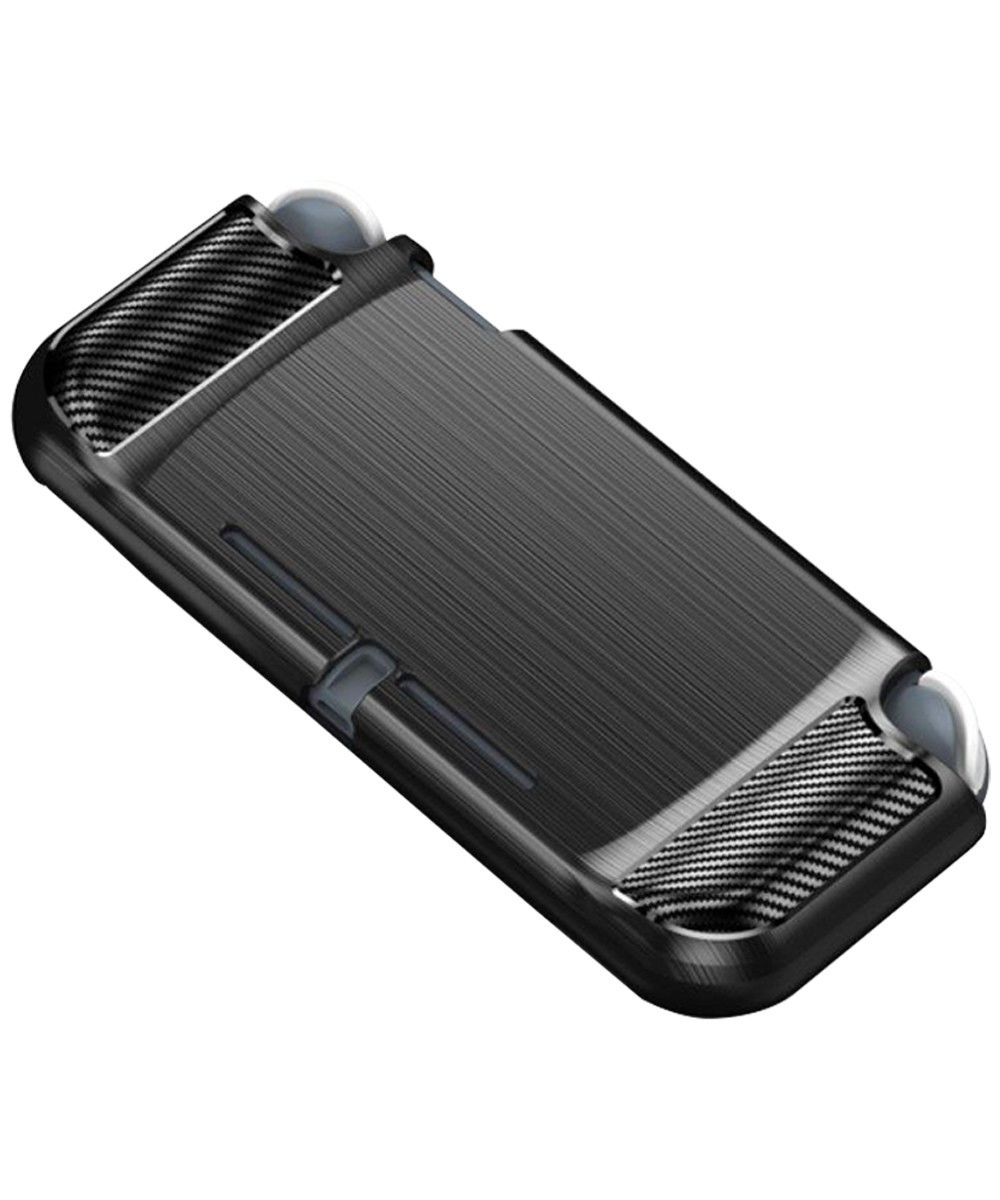 Nintendo Switch Lite Hoesje Geborsteld TPU Flexibele Cover Zwart afbeelding 3