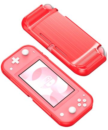 Nintendo Switch Lite Hoesje Geborsteld TPU Flexibele Cover Rood Hoesjes