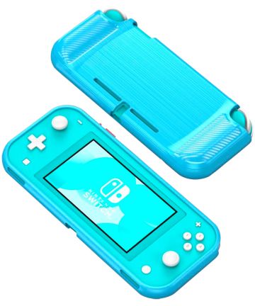 Nintendo Switch Lite Hoesje Geborsteld TPU Flexibele Cover Blauw Hoesjes
