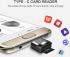 USB-C SD Kaartlezer voor Laptop / Smartphone Zwart afbeelding 3