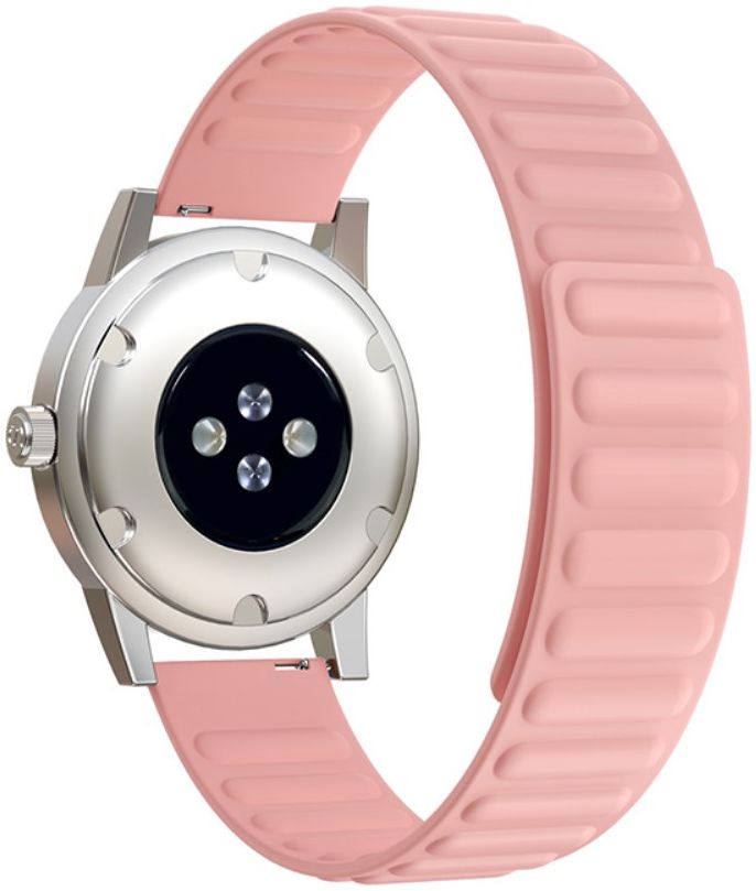 Universeel Smartwatch 22MM Bandje - Siliconen met Magneetsluiting - Roze afbeelding 2