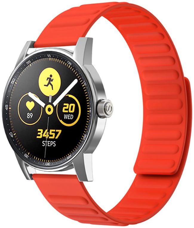 Universeel Smartwatch 20MM Bandje Siliconen met Magneetsluiting Oranje afbeelding 1