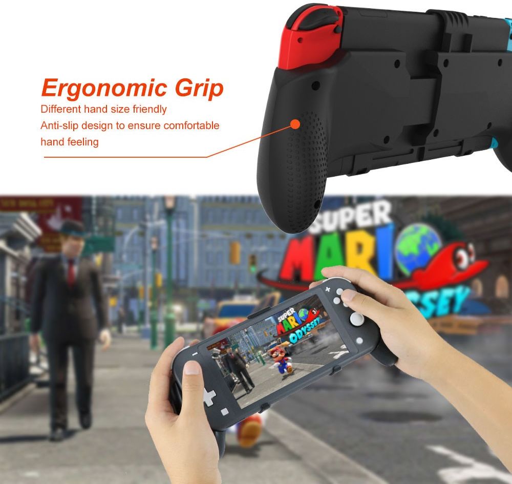 Houder voor Ergonomisch Gamen/Grip Nintendo Switch/Switch Lite Zwart afbeelding 8