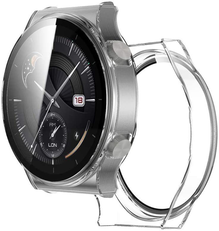 Huawei Watch GT 2 42MM Hoesje Hard Plastic met Tempered Glass Clear afbeelding 2